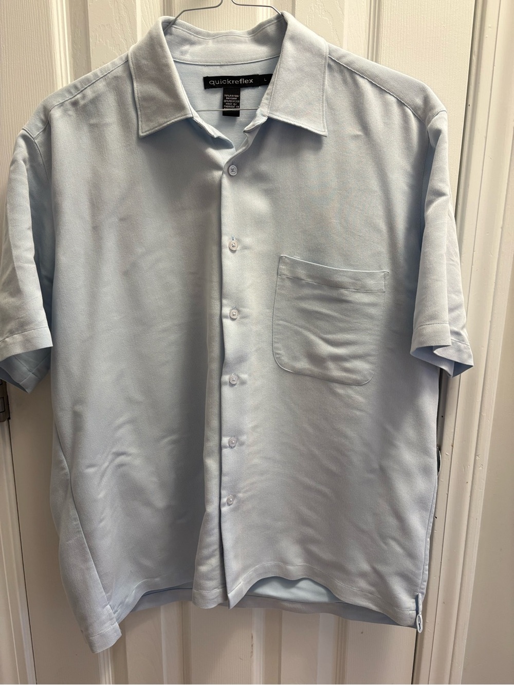 Reflex Pale Blue Short-Sleeve Button-Down Shirt